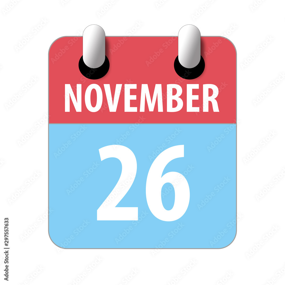 november 26th. Day 26 of month,Simple calendar icon on white background. Planning. Time management. Set of calendar icons for web design. autumn month, day of the year concept november 26th. Day 26 of month,Simple calendar icon on white background. Planning. Time management. Set of calendar icons for web design. autumn month, day of the year concept