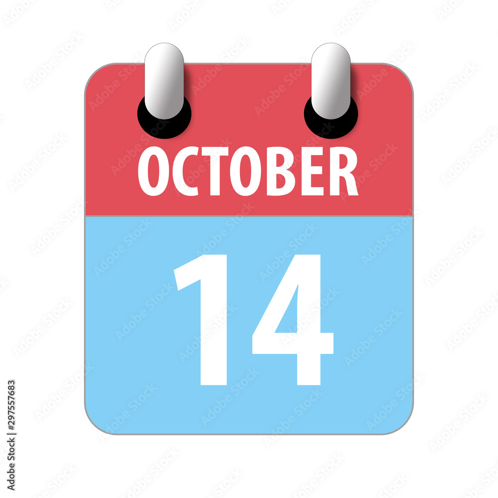 october 14th. Day 14 of month,Simple calendar icon on white background. Planning. Time management. Set of calendar icons for web design. autumn month, day of the year concept october 14th. Day 14 of month,Simple calendar icon on white background. Planning. Time management. Set of calendar icons for web design. autumn month, day of the year concept