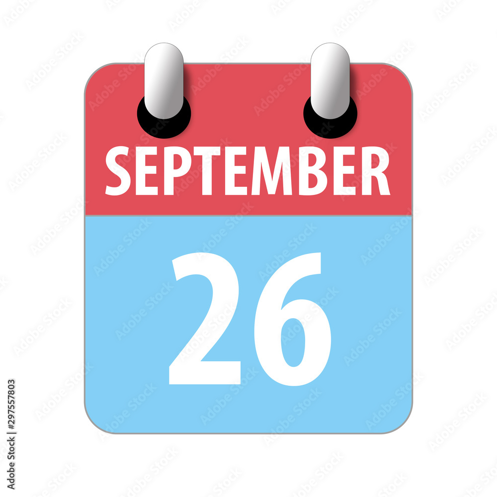 september 26th. Day 26 of month,Simple calendar icon on white background. Planning. Time management. Set of calendar icons for web design. autumn month, day of the year concept september 26th. Day 26 of month,Simple calendar icon on white background. Planning. Time management. Set of calendar icons for web design. autumn month, day of the year concept