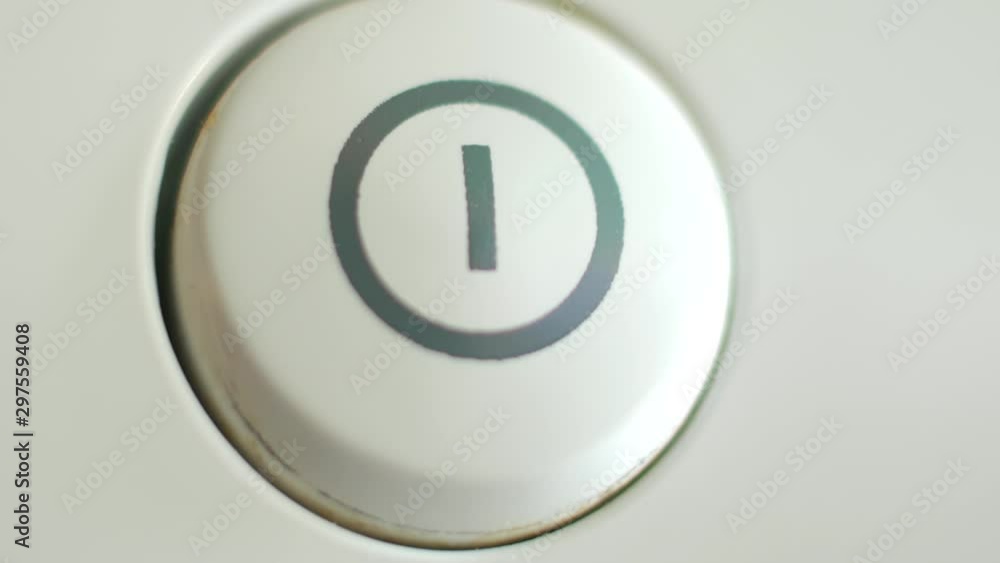 Pressing the on off button on any device Pressing the on off button on any device