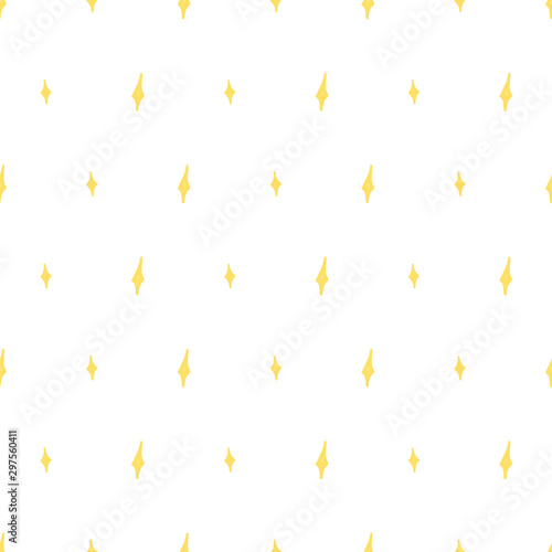 Hand drawn star seamless pattern for wallpaper design, print, wrapping paper, fabric texture. Vector vintage bright background.