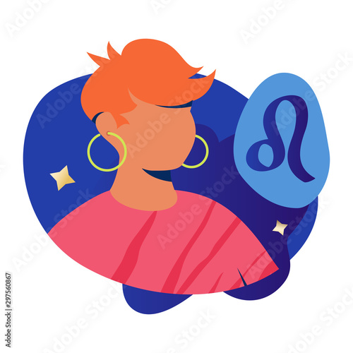 Leo Woman Zodiac Icon
