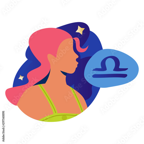 Libra Woman Zodiac Icon