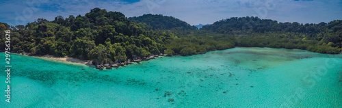 A diving trip in the crystal clear water in front of a lonely island in Southeast Asia © Julia Hermann