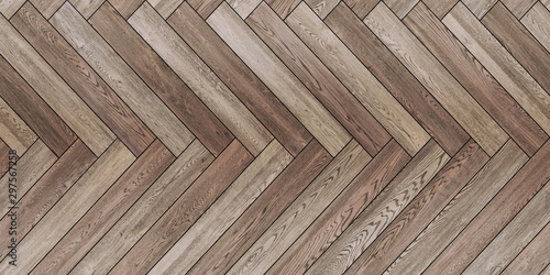 Fototapeta Naklejka Na Ścianę i Meble -  Seamless wood parquet texture horizontal herringbone light brown