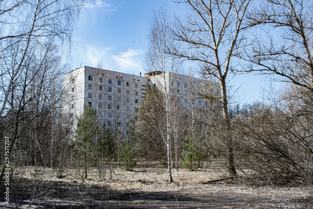 Abandoned apartment building in Pripyat