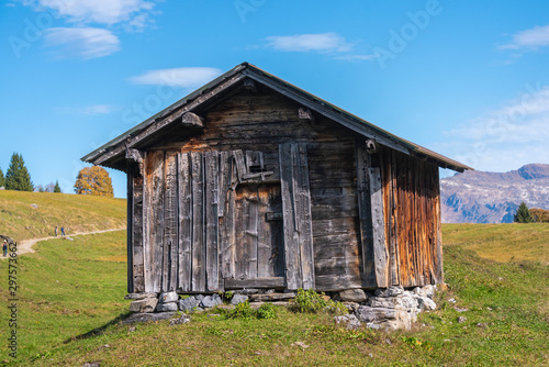 old wooden cabin in the mountains