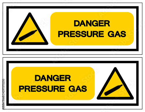 Danger Pressure Gas Symbol Sign, Vector Illustration, Isolate On White Background Label. EPS10