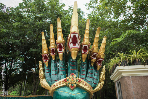 Bilde på lerret Buddhist figures in Thailand, Wat Kham Chanot in the province of Udon Thani