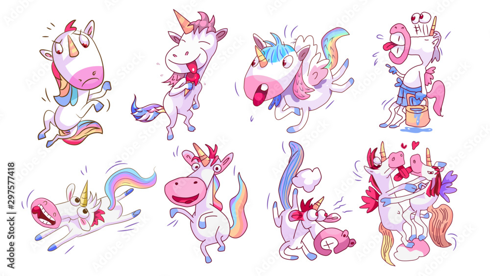 unicorn vector set clipart design unicorn vector set clipart design