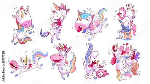 unicorn vector set clipart design