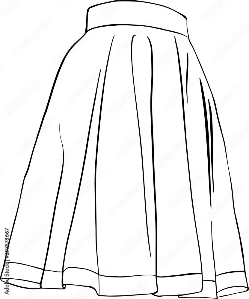 vector illustration of a female mini skirt Stock Vector | Adobe Stock