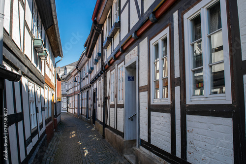Fototapeta Naklejka Na Ścianę i Meble -  Half-timbered houses along the streets of Goslar, Germany