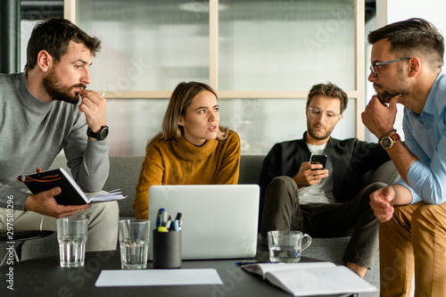 Quadro su tela Creative people working at startup