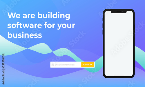 flat background vector blue landing page waves mobile bg design illustration