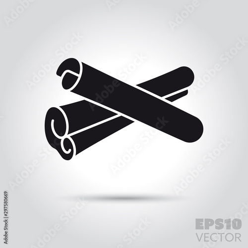 Cinnamon sticks vector icon