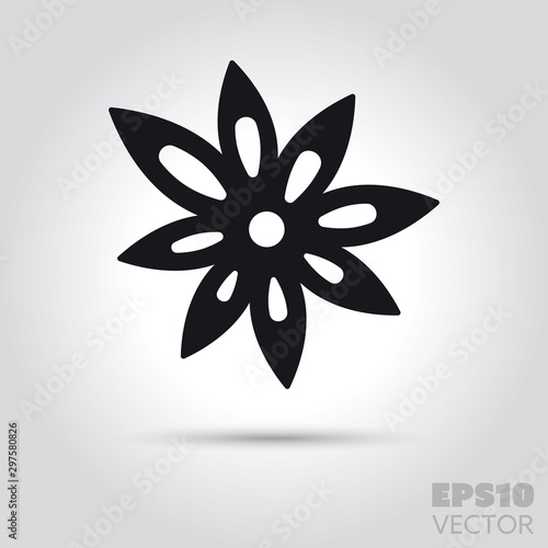 Anise star vector glyph icon
