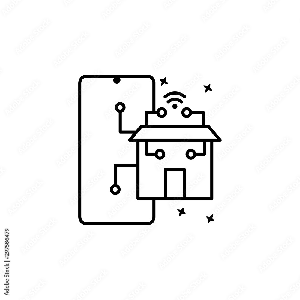 Shopping smartphone icon. Simple line, outline vector of mobile payment icons for ui and ux, website or mobile application Shopping smartphone icon. Simple line, outline vector of mobile payment icons for ui and ux, website or mobile application