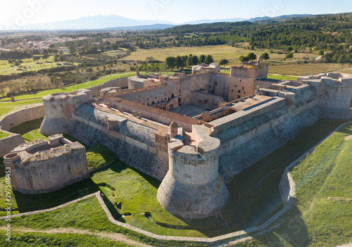 Aerial view of Fort de Salses, France photo