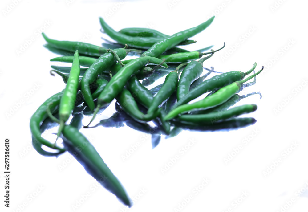 Green pepper bitter isolated on white background. Green pepper bitter isolated on white background.