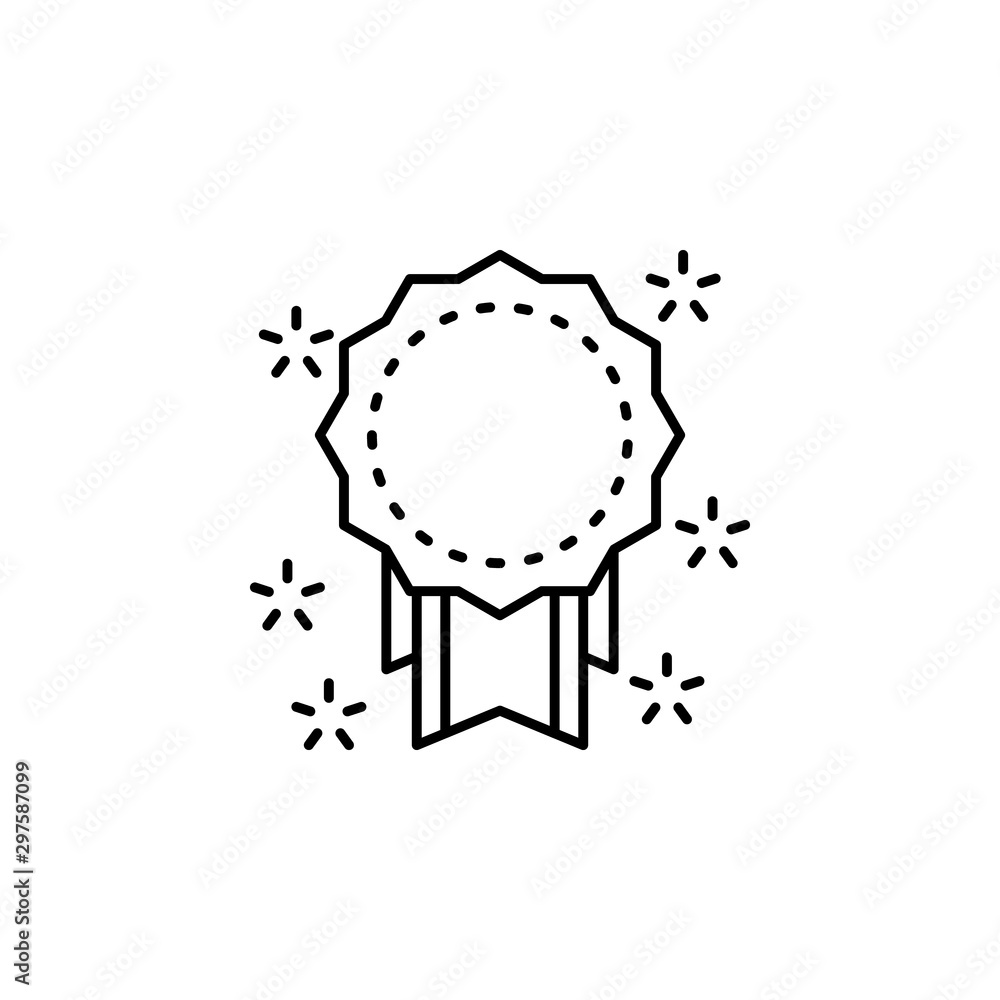 Medal icon. Simple line, outline vector of winning for ui and ux, website or mob Medal icon. Simple line, outline vector of winning for ui and ux, website or mob