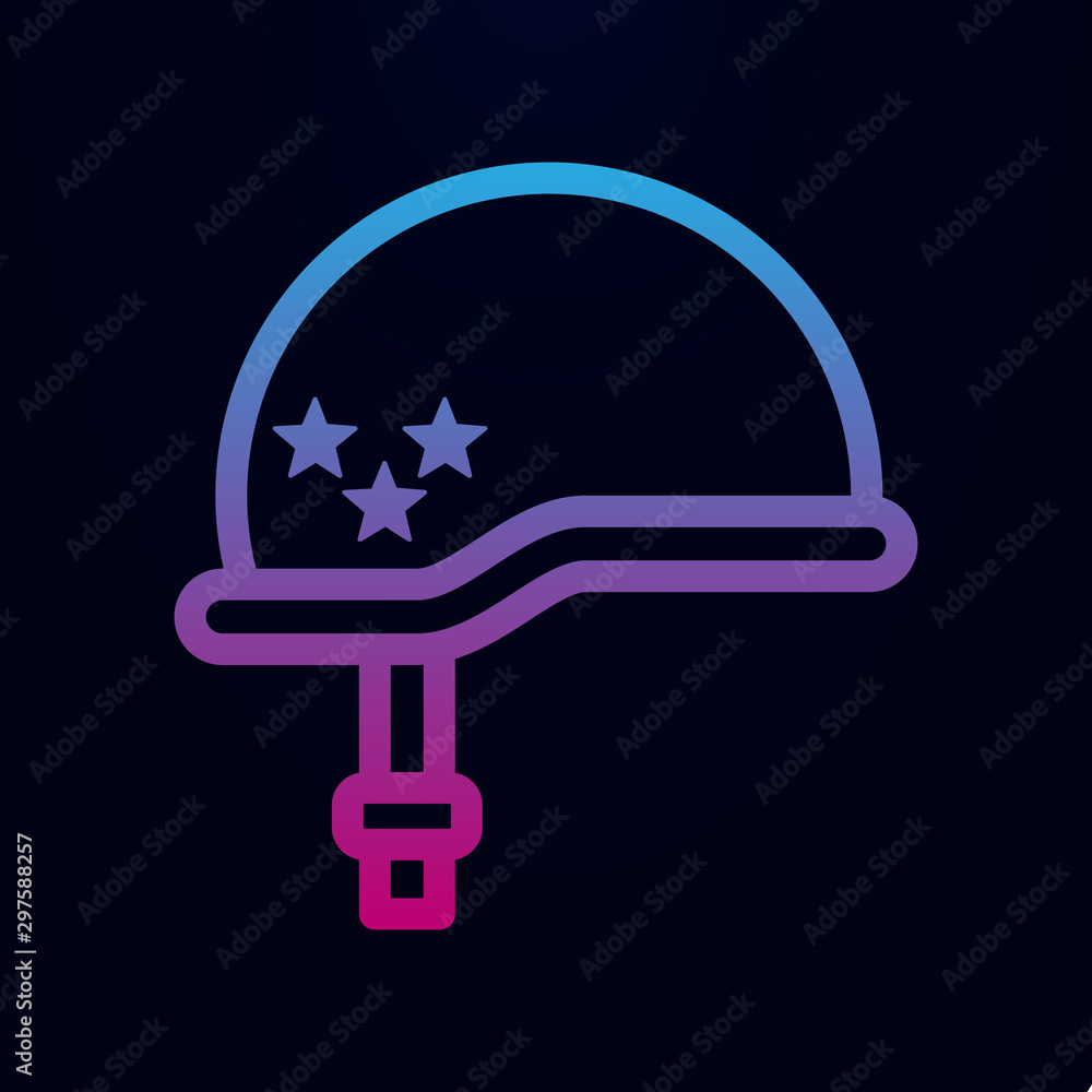 Helmet, usa nolan icon. Simple thin line, outline vector of 4th of july icons for ui and ux, website or mobile application Helmet, usa nolan icon. Simple thin line, outline vector of 4th of july icons for ui and ux, website or mobile application