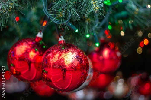 Christmas ornaments on the Christmas tree 