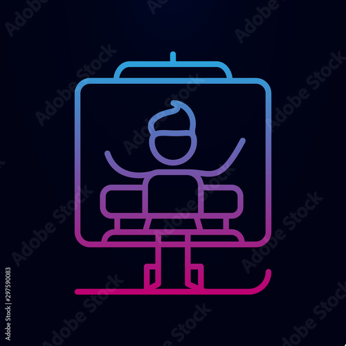 Chairlift, adventure nolan icon. Simple thin line, outline vector of adventure icons for ui and ux, website or mobile application