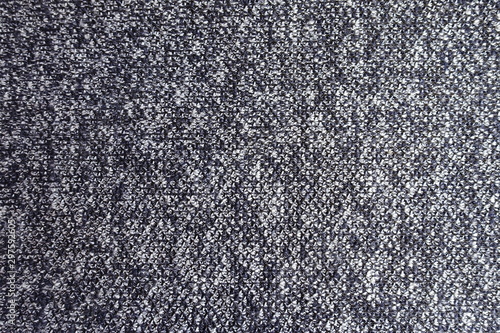 Top view of dark blue melange woolen fabric