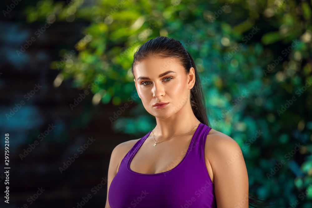 Urban outdoor portrait of young beautiful woman. Urban outdoor portrait of young beautiful woman.
