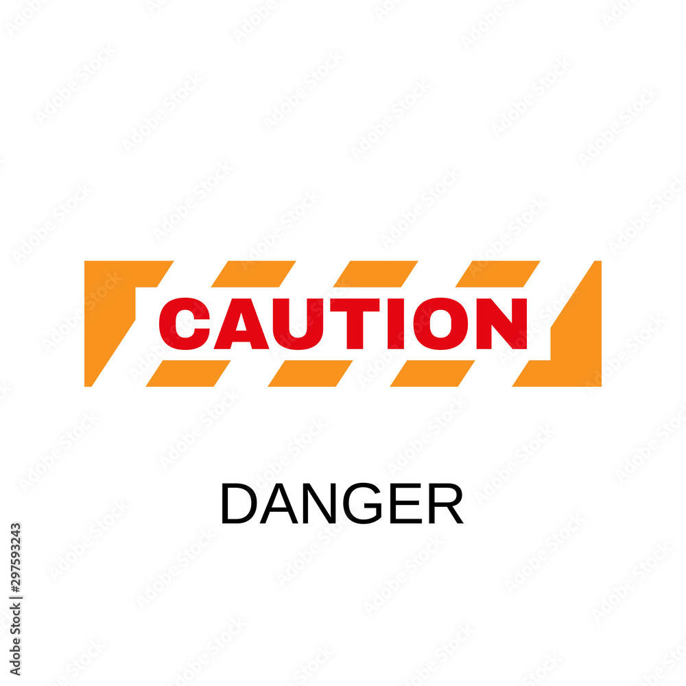 Caution icon. Danger symbol design. Stock - Vector illustration can be used for web.