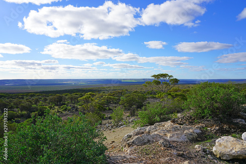 View of the Kalbarri National Park at Meanarra Hill in the Mid West region of Western Australia.
