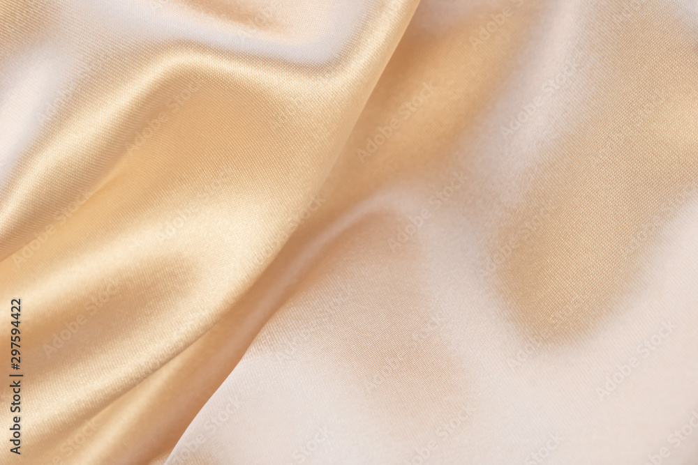 Shiny beige luxury silk background  - obrazy, fototapety, plakaty 