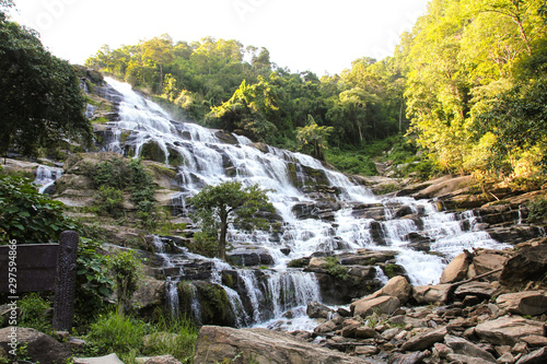 Maeya Waterfalls in Tropical Forest ,Chiang Mai ,Thailand.