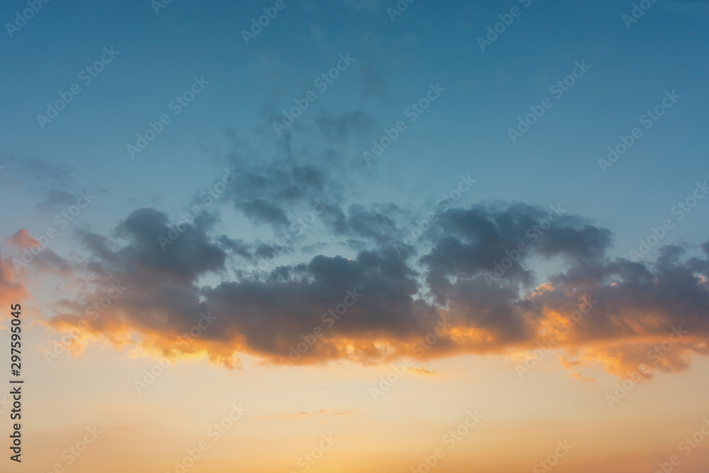 dramatic sky with clouds