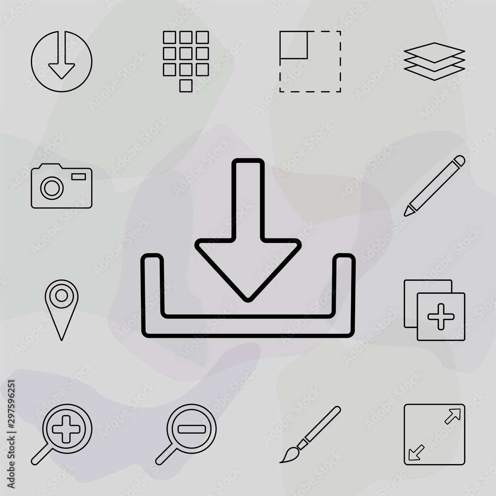 download symbol icon. Universal set of web for website design and development, app development download symbol icon. Universal set of web for website design and development, app development