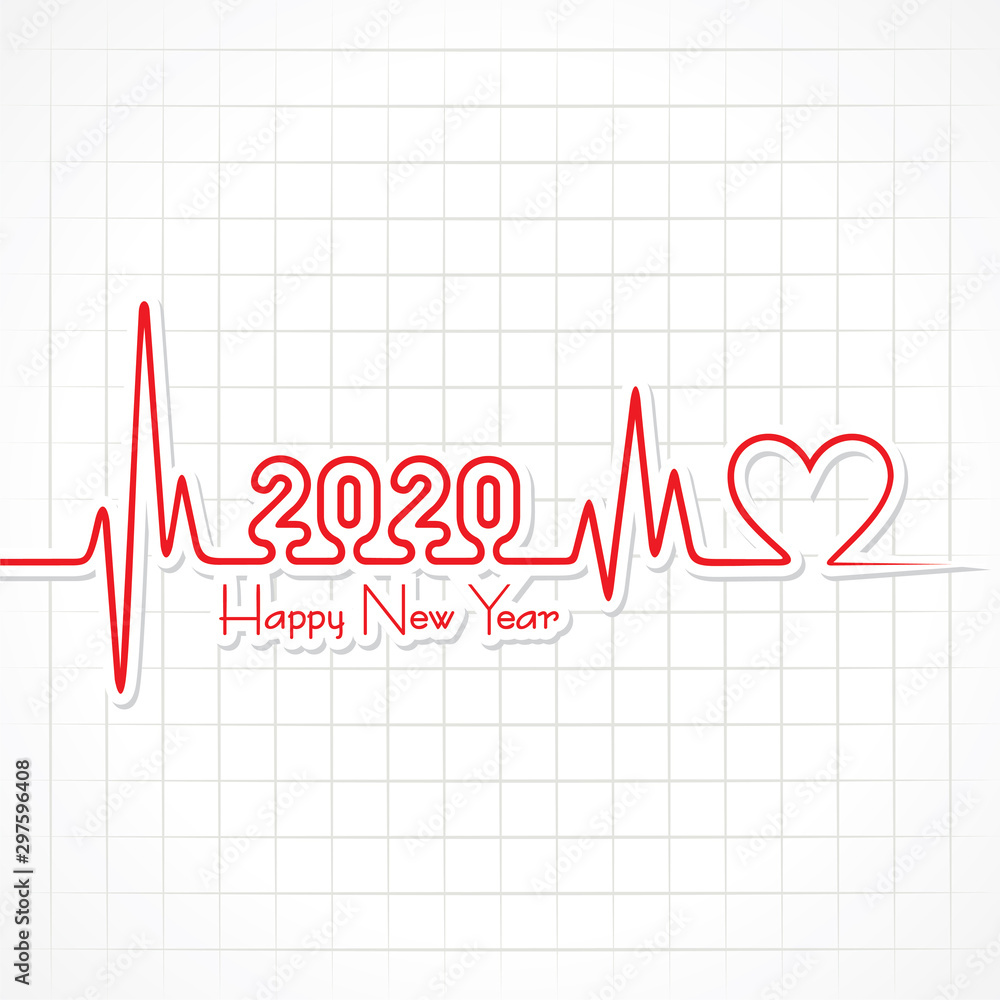 Illustration of greeting for new year 2020 Illustration of greeting for new year 2020