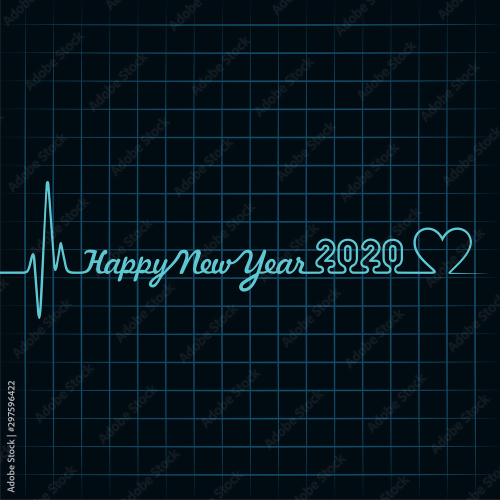 Illustration of greeting for new year 2020 Illustration of greeting for new year 2020