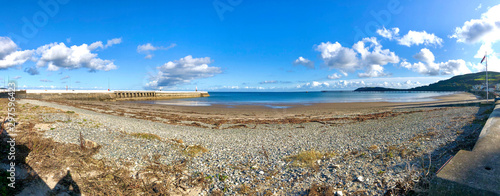 The sandy beach at Ramsey Isle of Man British Isles
