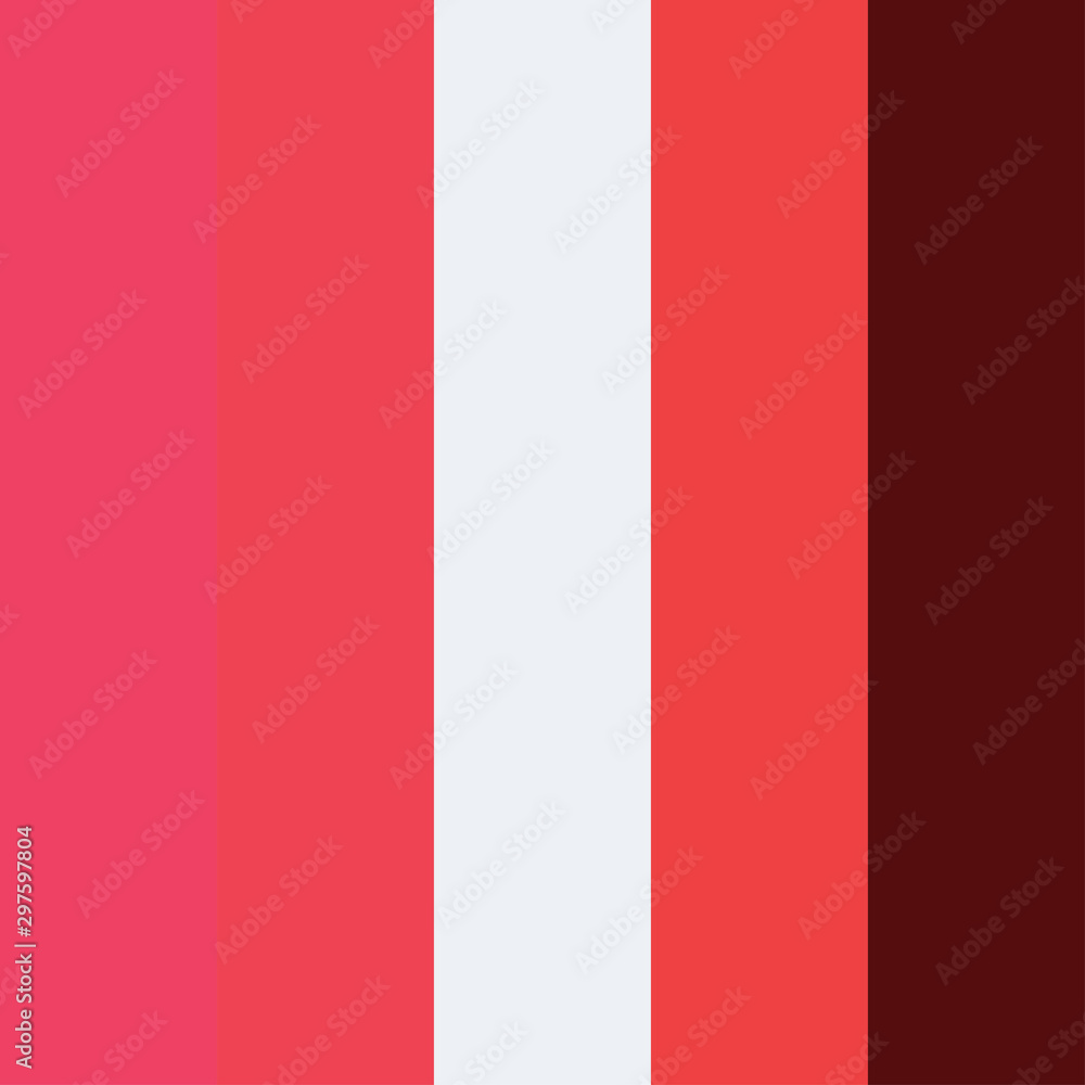 Red color palette vector illustration set