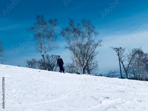 The ski slope of Niseko Mt. Resort Grand Hirafu at Niseko, Hokkaido,Japan photo