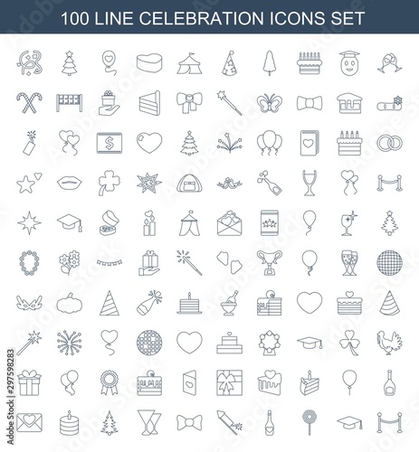 100 celebration icons