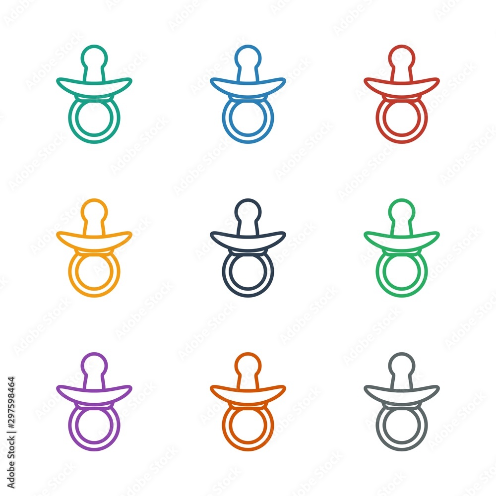 pacifier icon white background
