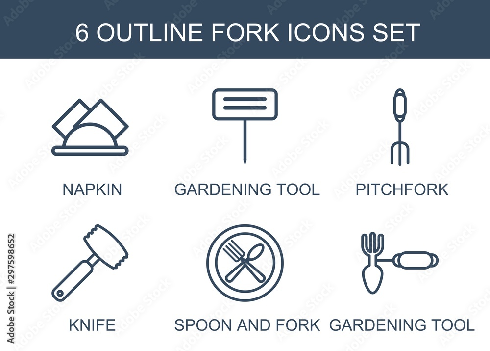 Fototapeta premium fork icons