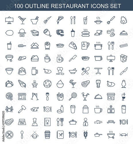 100 restaurant icons
