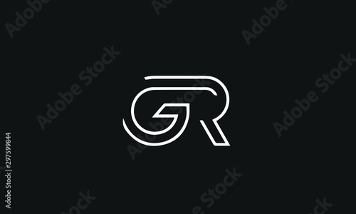 GR and RG or G and R abstract monogram logo letter mark template photo