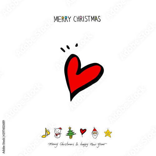 성탄절 / 손으로 그린 성탄전 카드