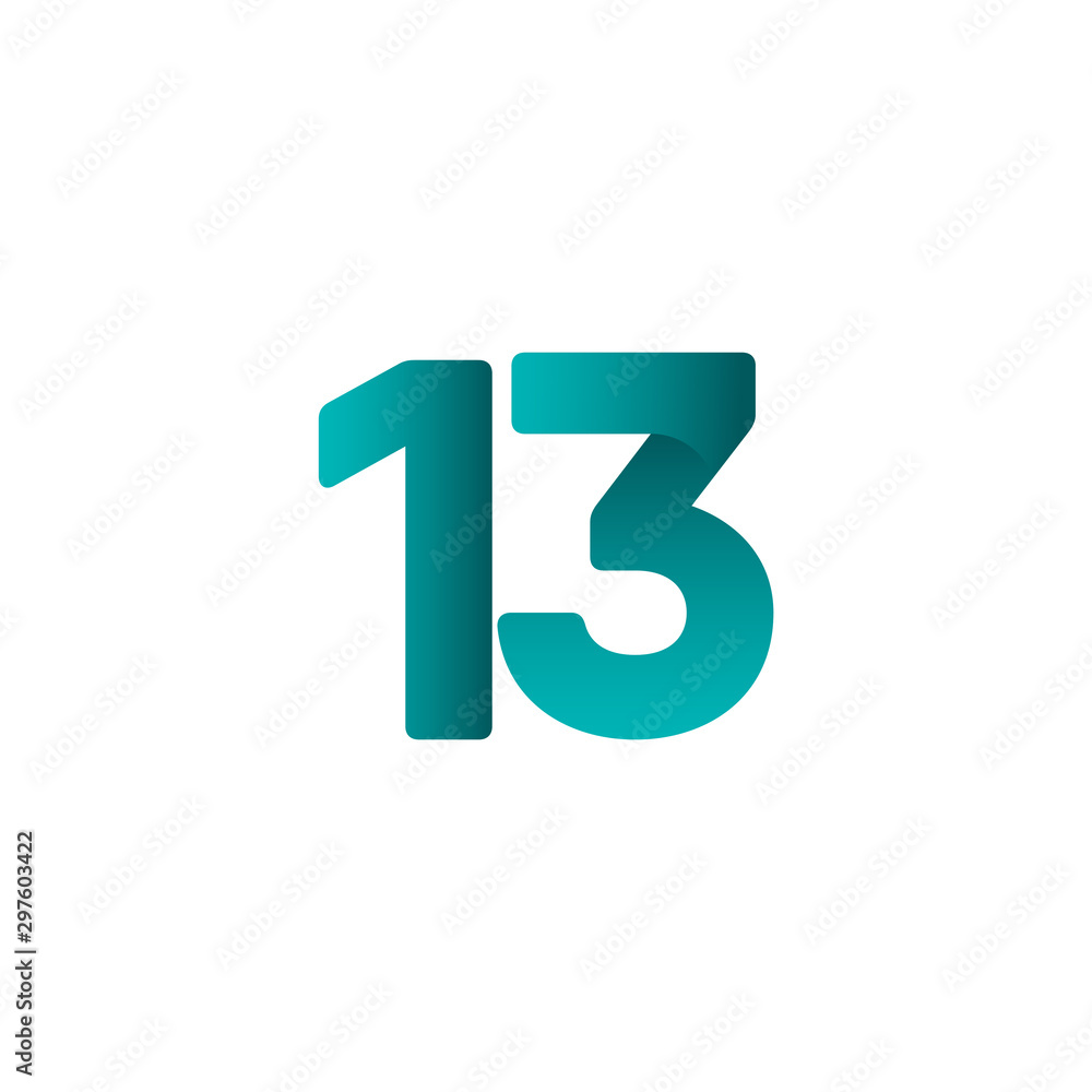 13 Years Anniversary Celebrations Vector Template Design Illustration 13 Years Anniversary Celebrations Vector Template Design Illustration