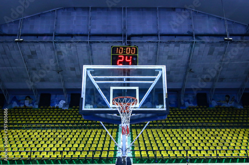 basketball hoop in the stadium 