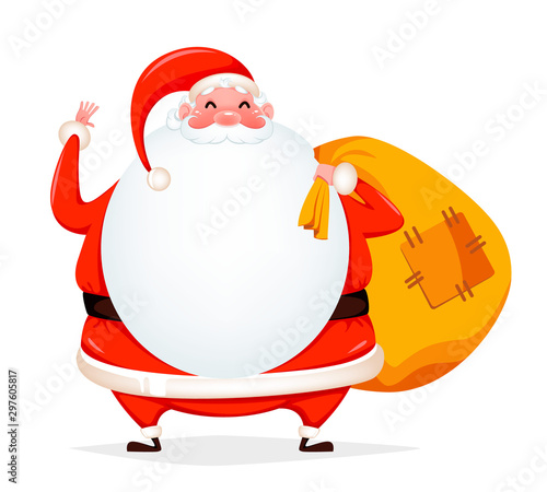 Merry Christmas. Cheerful Santa Claus